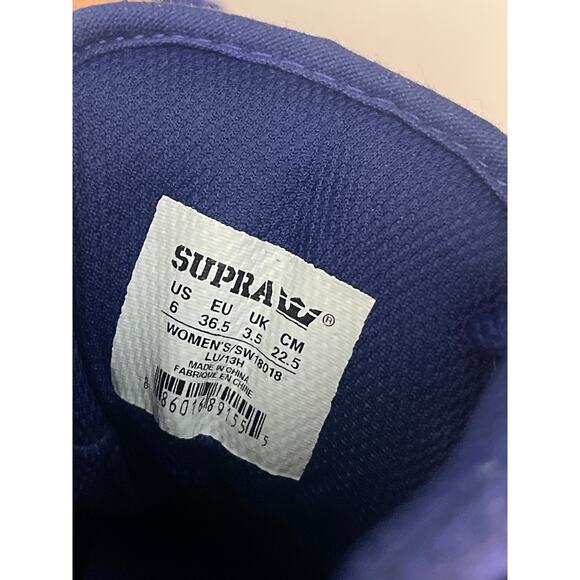 Supra Royal Blue Velvet Skytop H high tops woman’s size 6 - Picture 9 of 9